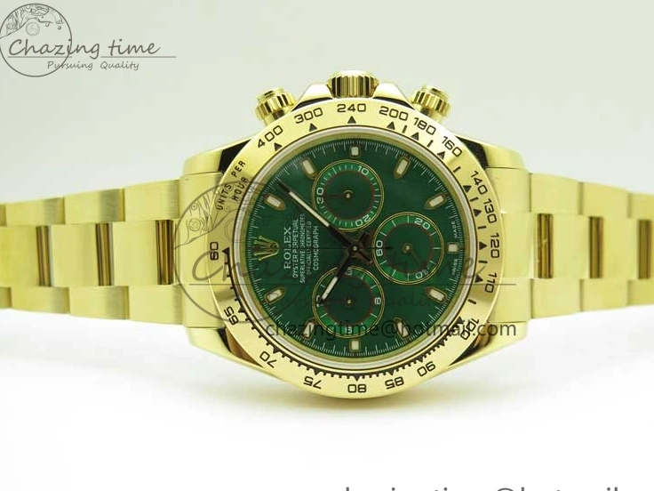 YG Daytona Edition Green YG 1:1 Best Bracelet Steel 904L KKF A7750 Dial on 0401